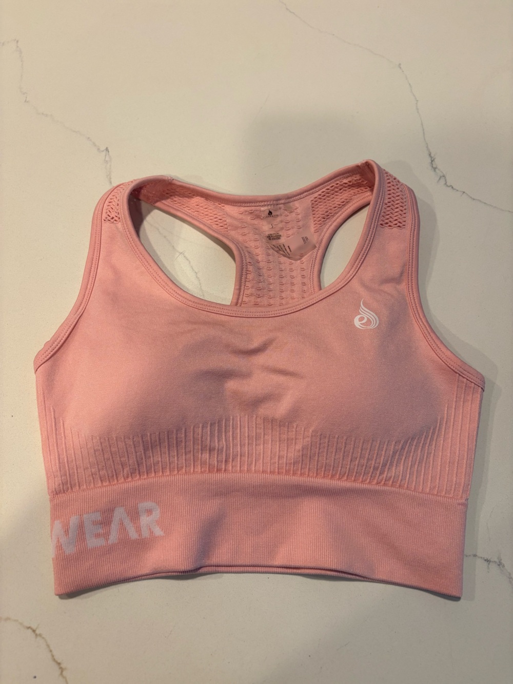 Ryderwear Light Pink Racerback Seamless Sports Bra Size Small
